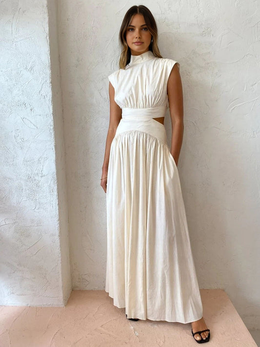 Daisy - Robe longue à encolure dégagée et décolletée