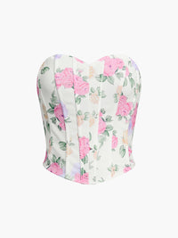 Nora - Corset à encolure fleurie en forme de cœur