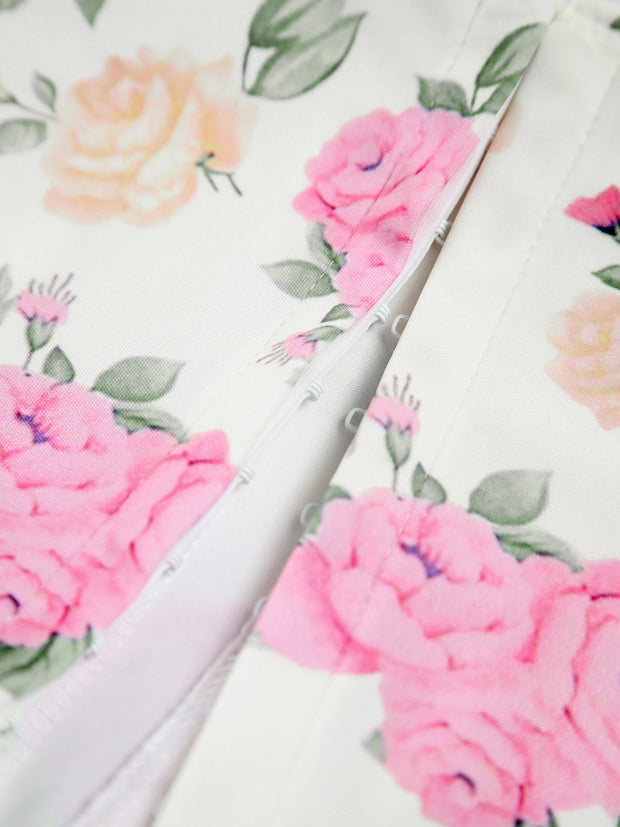 Nora - Corset à encolure fleurie en forme de cœur