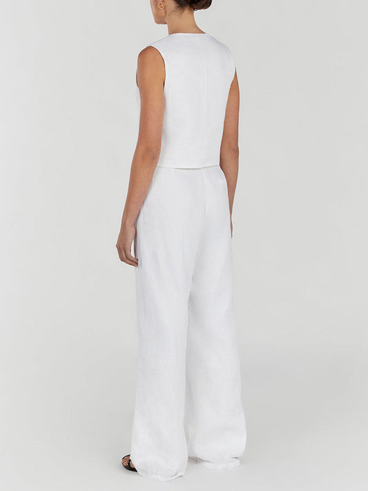 Emilia - Ensemble gilet sans manches et pantalon