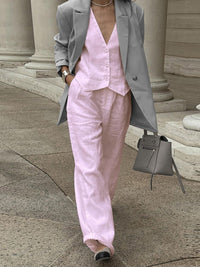 Emilia - Ensemble gilet sans manches et pantalon