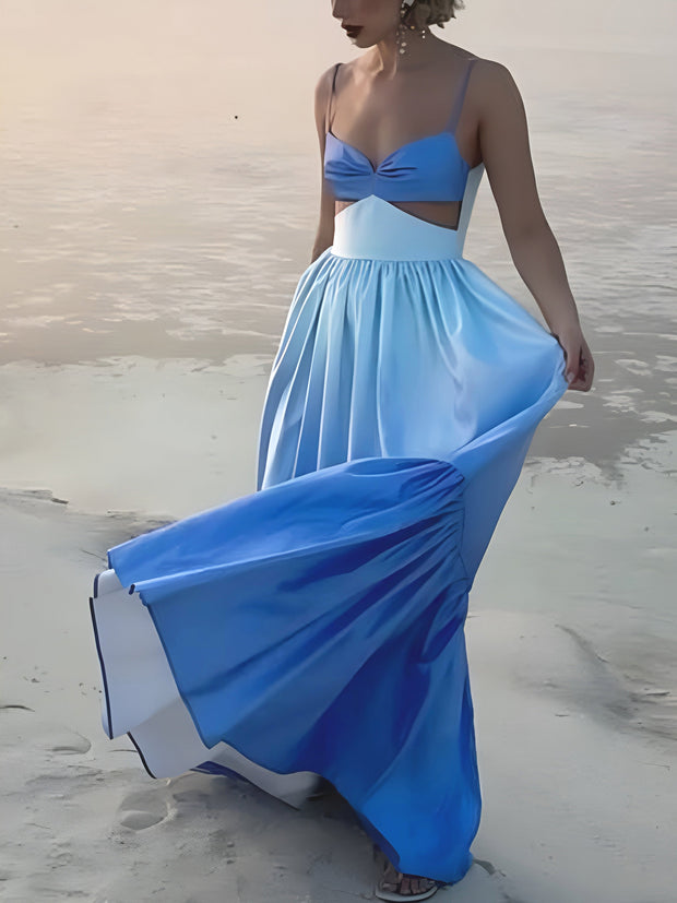 Jane - Robe longue Cami à découpes dos nu
