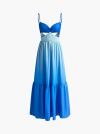 Jane - Robe longue Cami à découpes dos nu