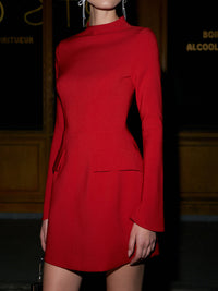 Sabina - Robe minimaliste à col rond uni