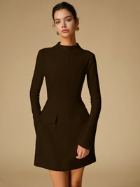 Sabina - Robe minimaliste à col rond uni