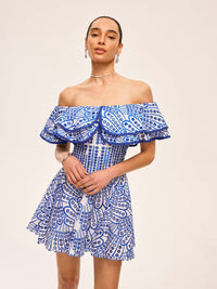 Hanna - Robe à volants semi-transparents à épaules découvertes