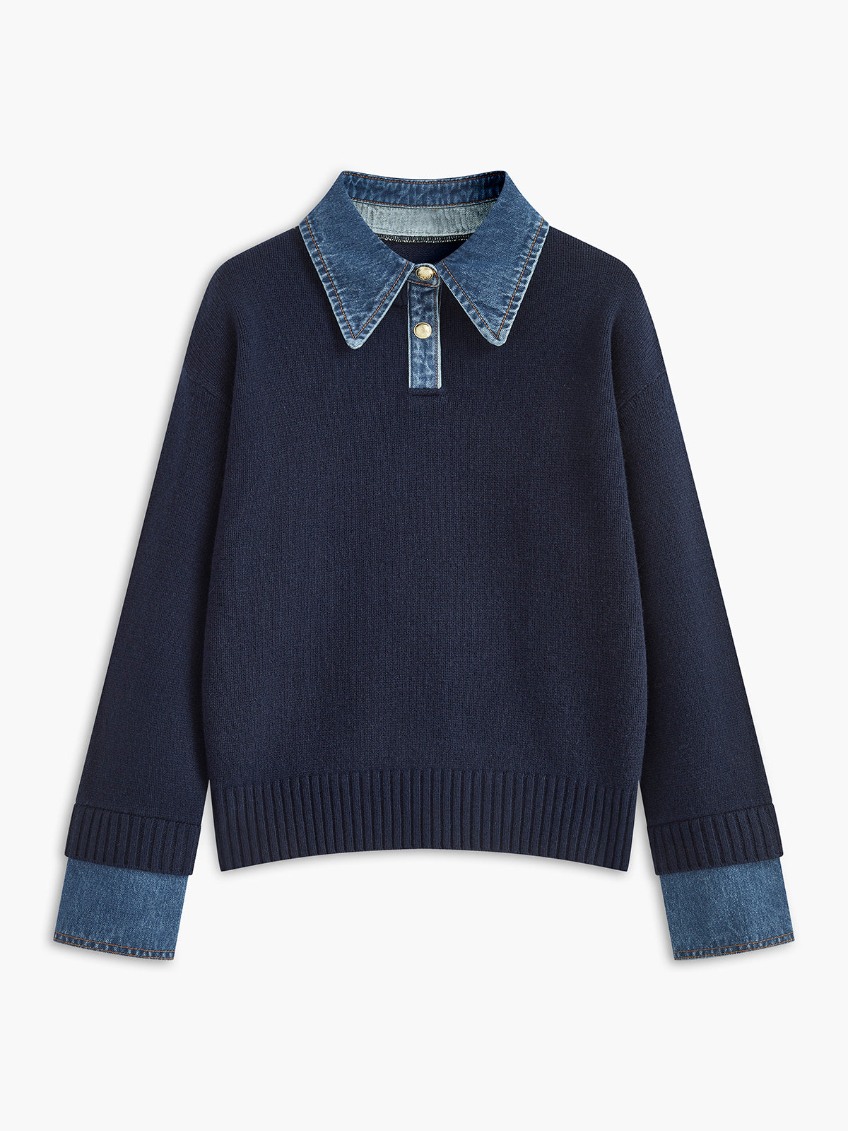 Damen-Pullover mit Hemdkragen - Alriksa
