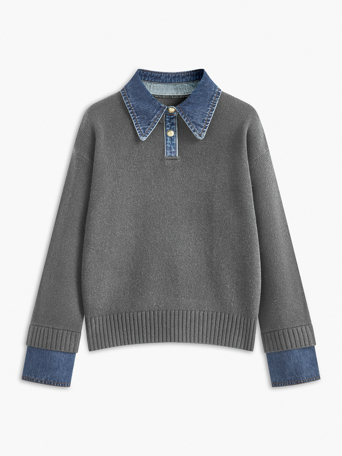Damen-Pullover mit Hemdkragen - Alriksa