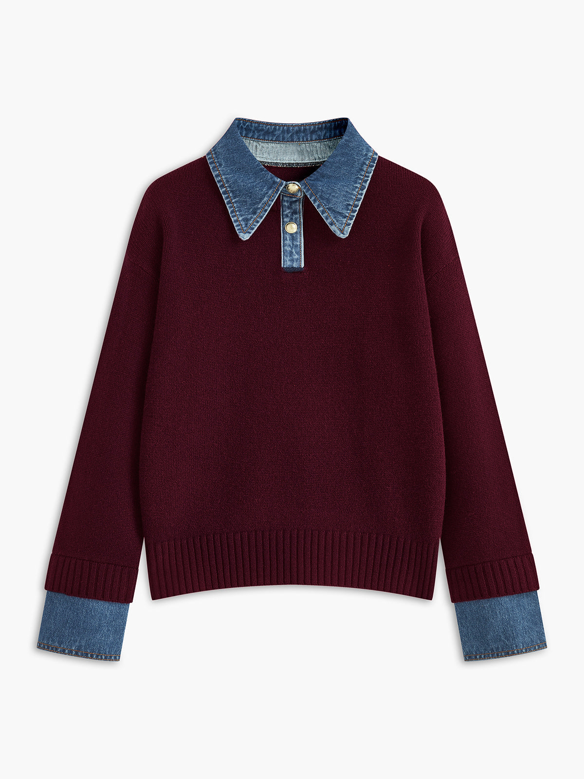 Damen-Pullover mit Hemdkragen - Alriksa