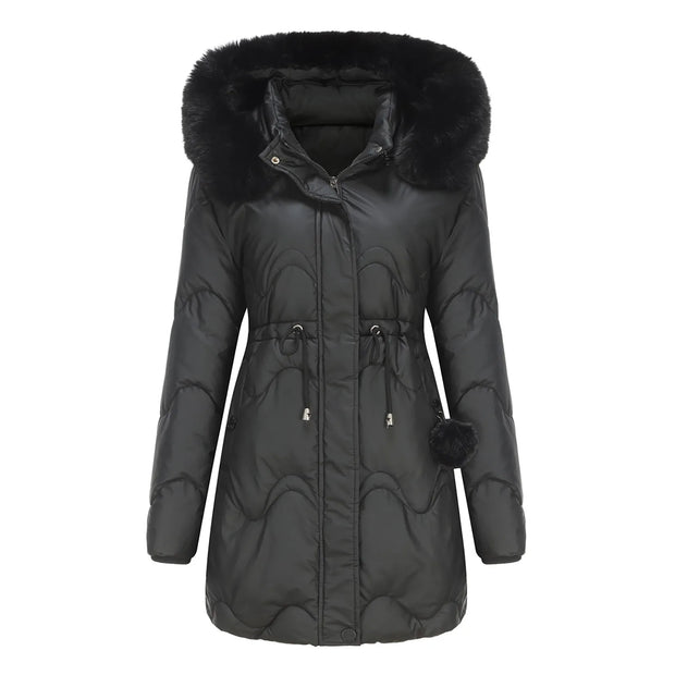 BELLE - Veste hiver matelassée avec col moelleux