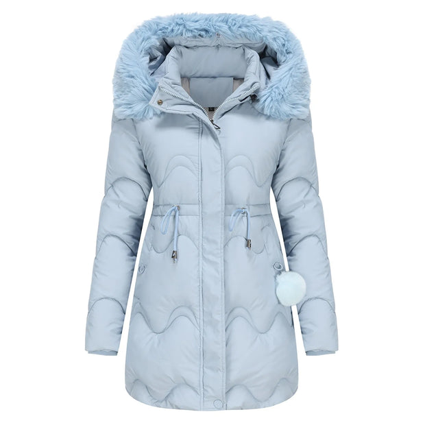 BELLE - Veste hiver matelassée avec col moelleux
