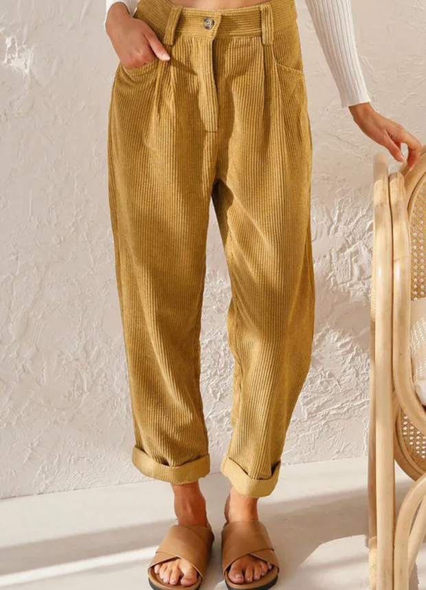 ALINE - Stylé pantalon en velours côtelé