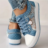Emma - Les baskets plates en maille pour femmes