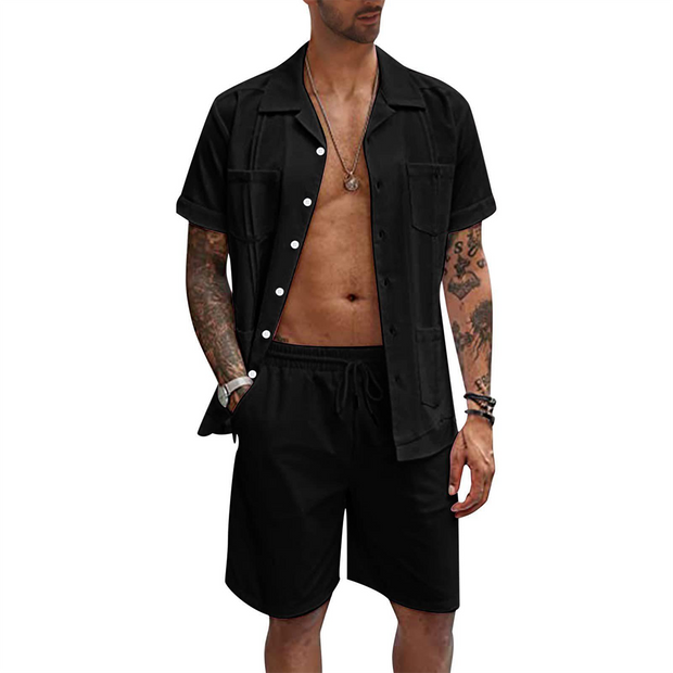 LANDON - Ensemble chemise et short élégant