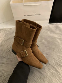 Bottines effet daim à boucles - Pelinna
