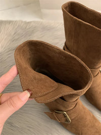 Bottines effet daim à boucles - Pelinna