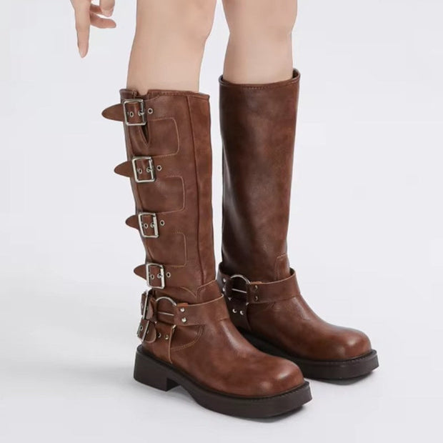 Rihana - Bottes Mollets Larges à Talons