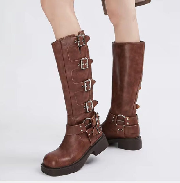 Rihana - Bottes Mollets Larges à Talons