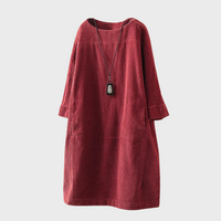 Idunn - Robe en velours côtelé pour femme