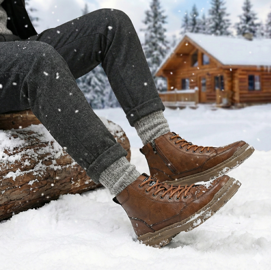 Halbhohe Herrenstiefel im Vintage-Stil - Brevik