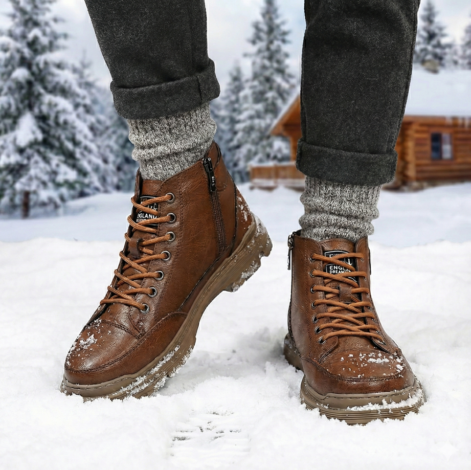 Halbhohe Herrenstiefel im Vintage-Stil - Brevik