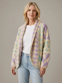 Cardigan long en maille imprimé pour femme - Nyxie