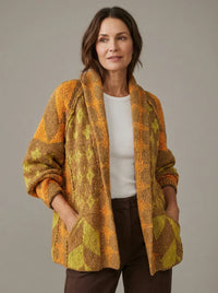 Cardigan long en maille imprimé pour femme - Nyxie