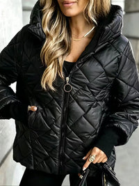 Veste matelassée pour femme avec capuche et zip - Elina