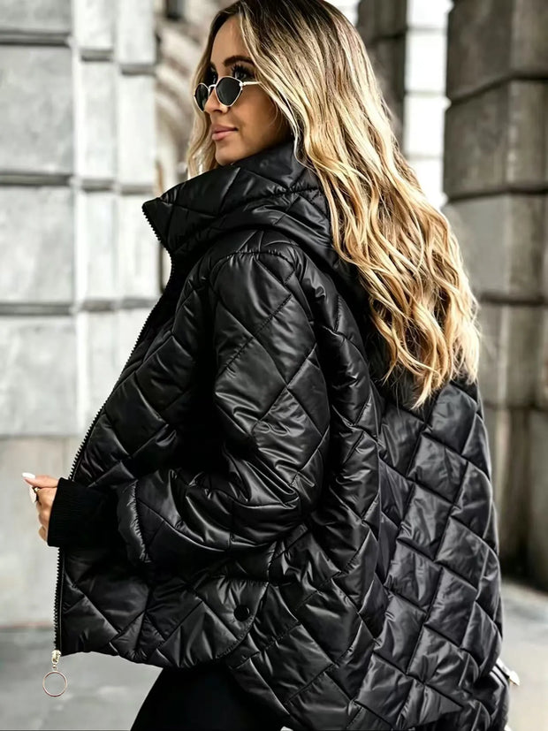 Veste matelassée pour femme avec capuche et zip - Elina