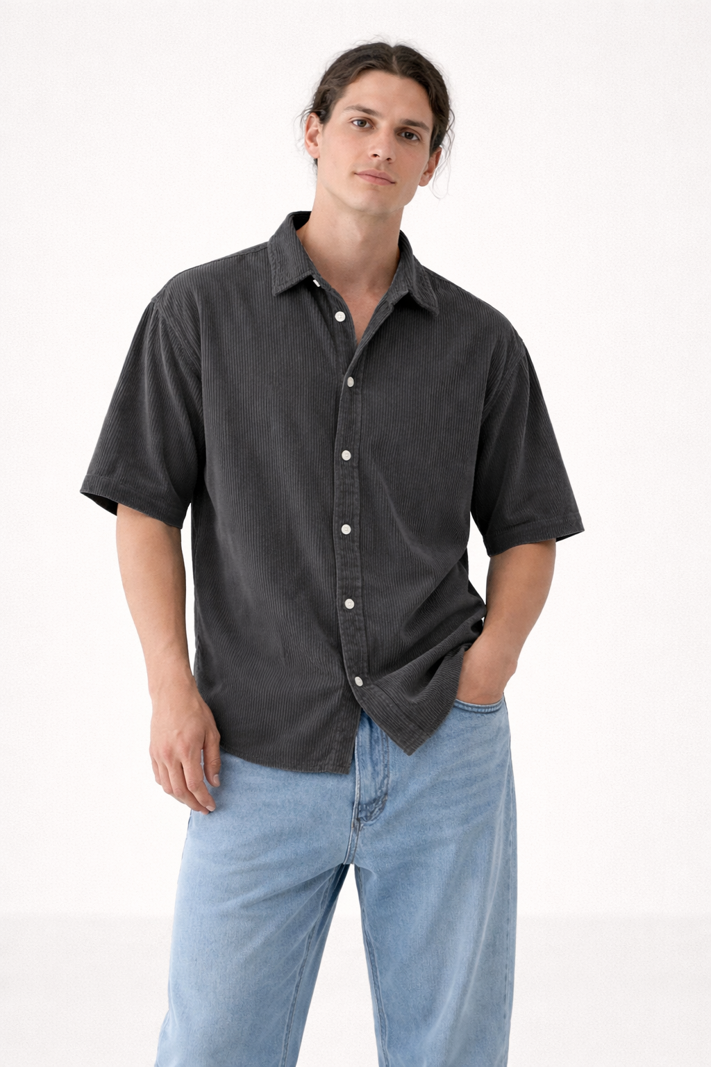 Kurzärmeliges leichtes atmungsaktives Sommerhemd für Männer - Velmar