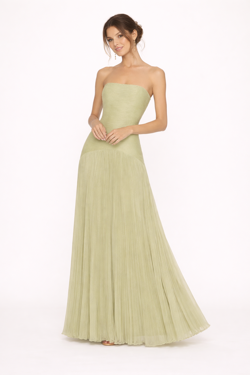 Trägerloses plissiertes Maxikleid trägerlos Frau Sommerkleid Frau - Arvella