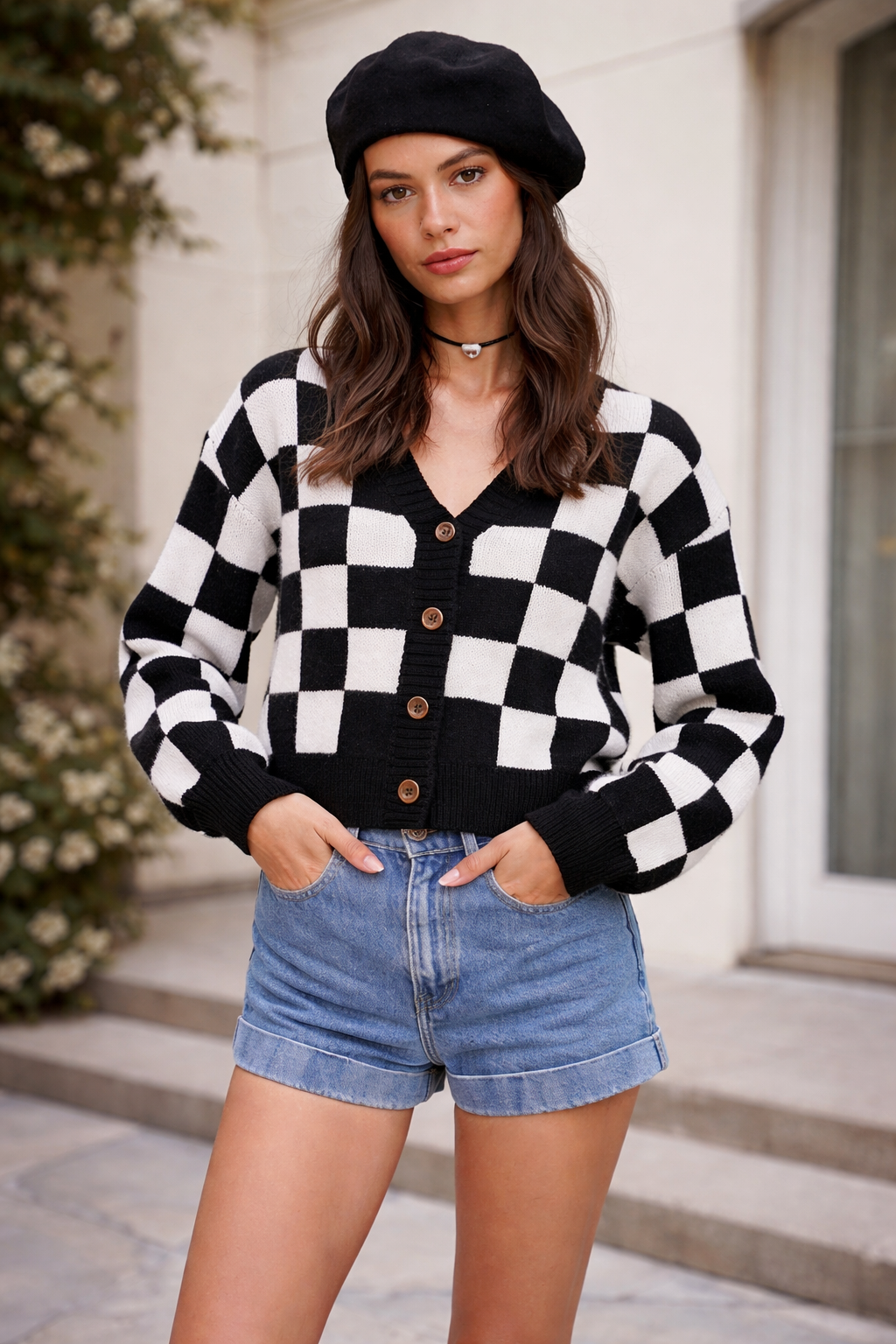 Damen Strickjacke mit geometrischem Muster - Iverna