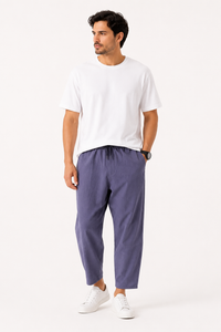Pantalon léger pour homme, coupe décontractée, avec taille élastiquée - Ludger