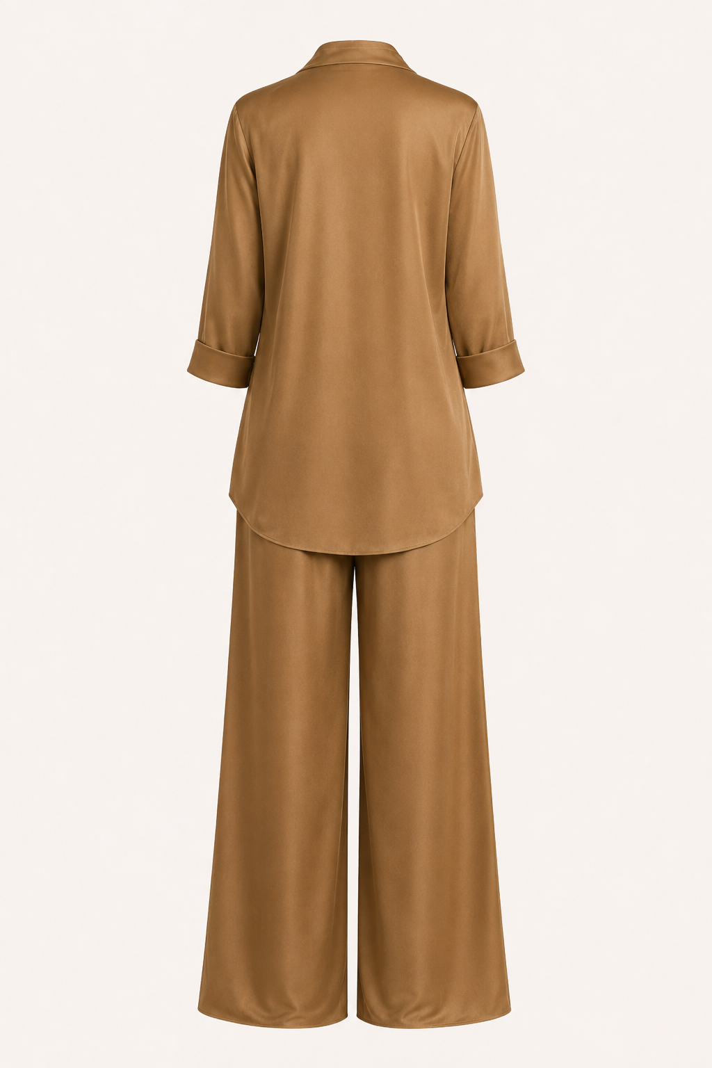 Satin-Set aus Bluse und Hose für Damen – Kerstin