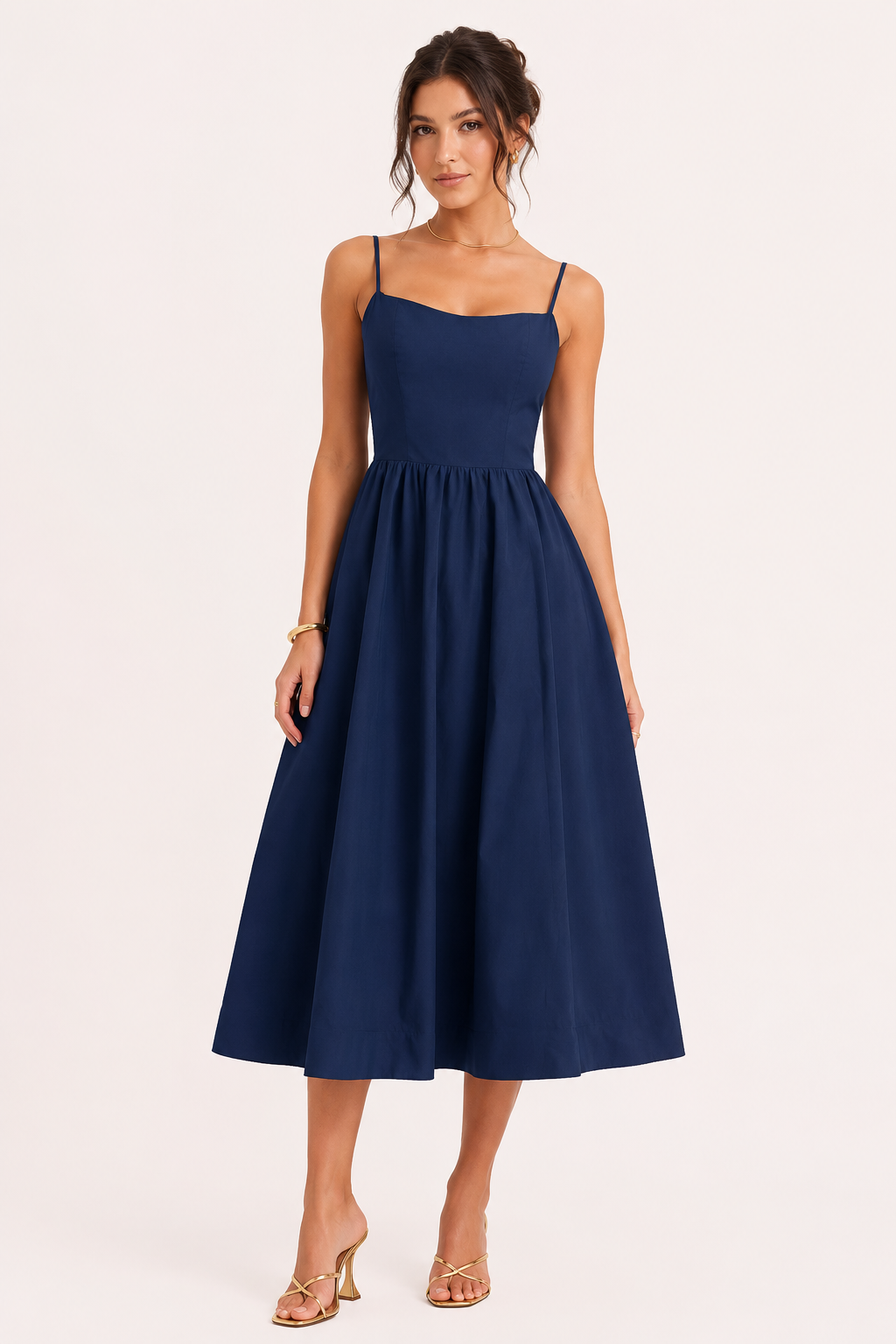 Damen Midi-Träger Kleid lässig Sommer Stil bequem - Marie
