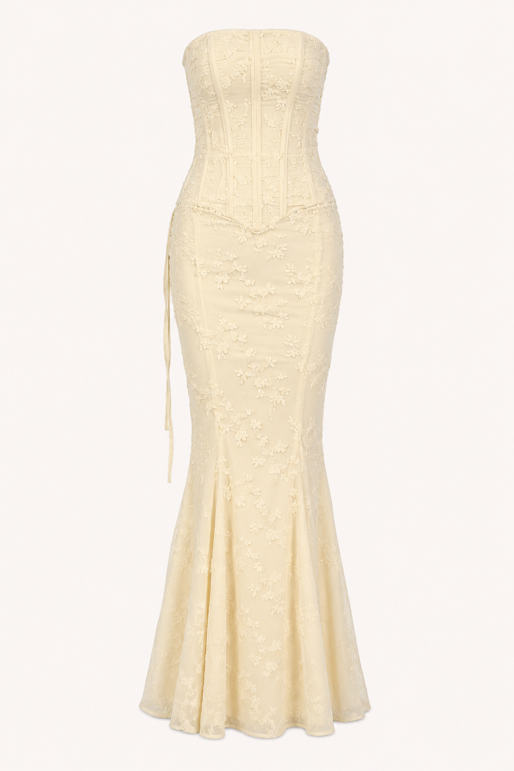Set aus Korsett-Oberteil und langem Rock für Damen mit Stickerei – Leonie