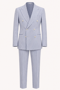 Costume homme à rayures bleu clair, style méditerranéen - Emil