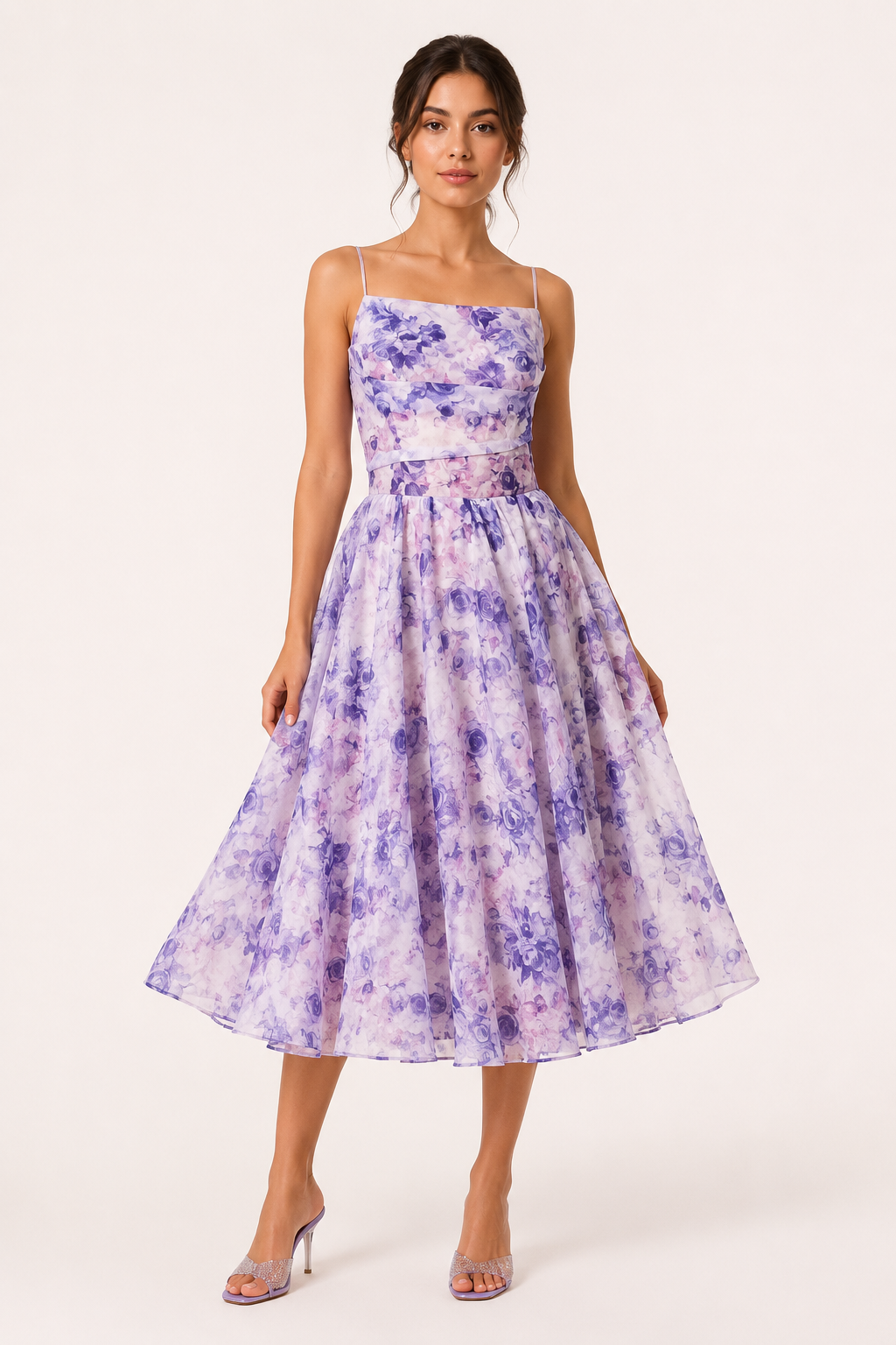 Romantisches Midikleid für Frauen mit Blumenmuster - Elira