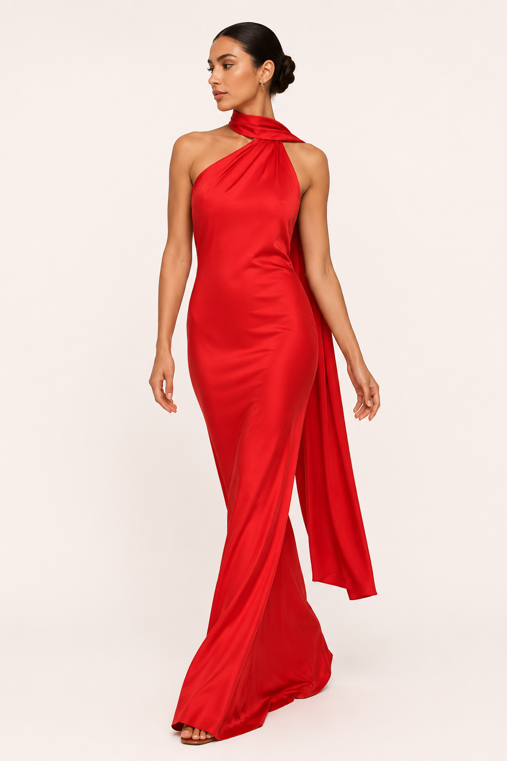 Langes Kleid für Frauen mit elegantem Rollkragenpullover - Kerstin