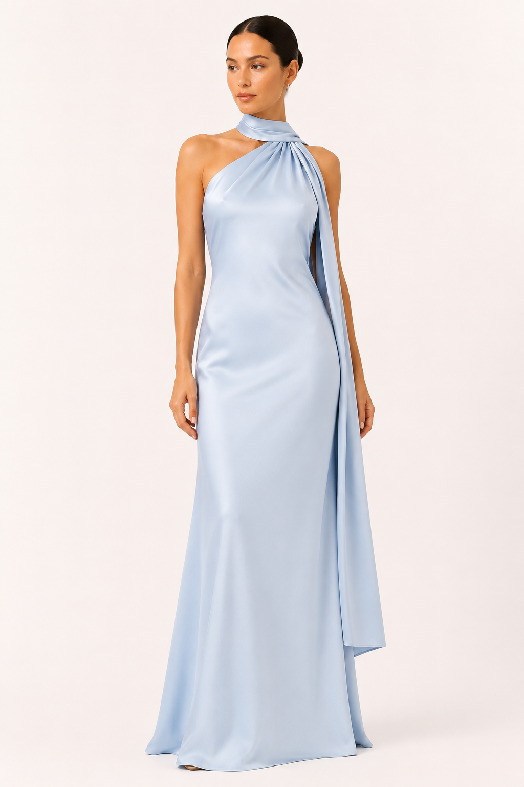 Langes Kleid für Frauen mit elegantem Rollkragenpullover - Kerstin