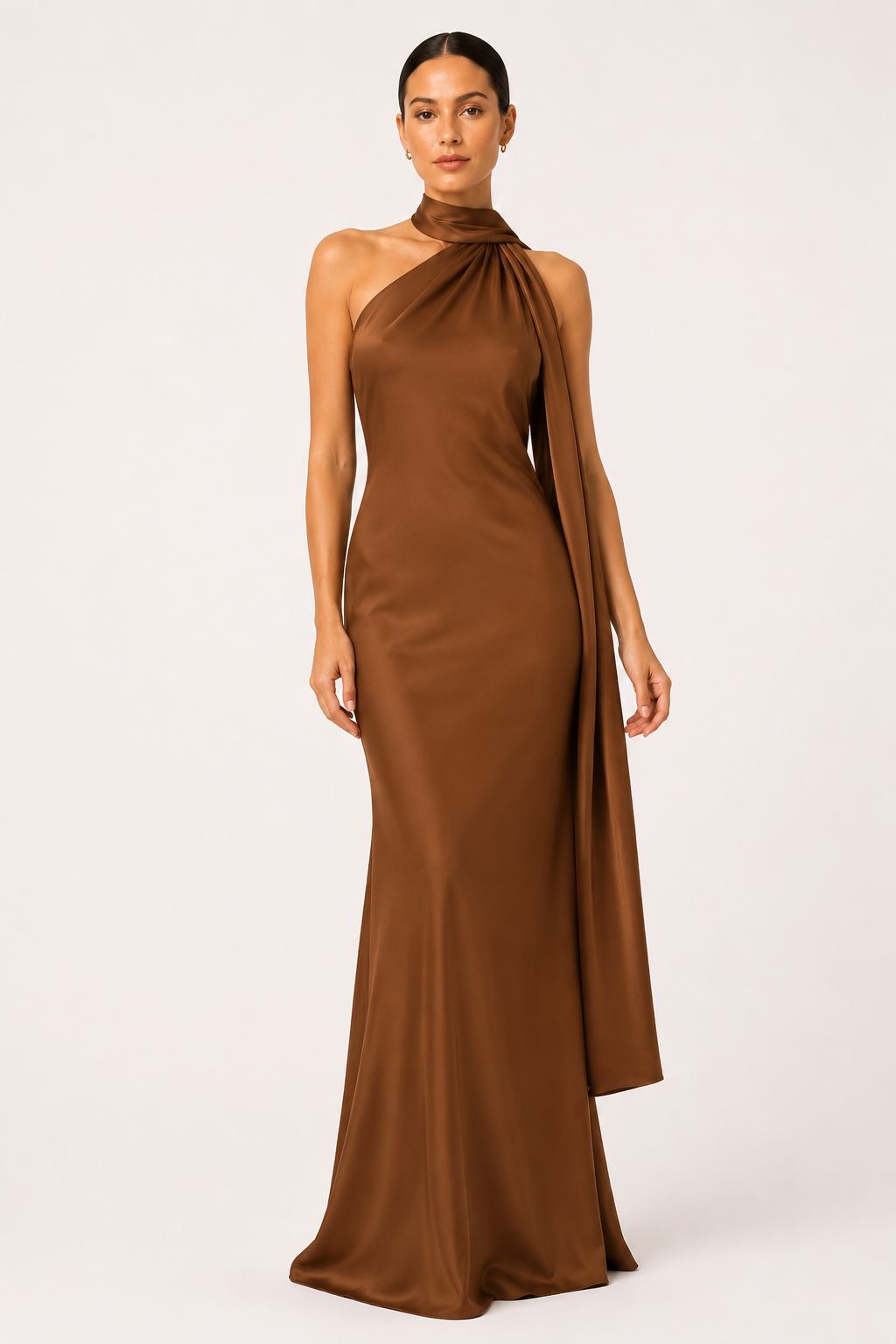 Langes Kleid für Frauen mit elegantem Rollkragenpullover - Kerstin