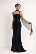 Ärmelloses, langes, elegantes, schmal geschnittenes Kleid für Frauen - Astrid