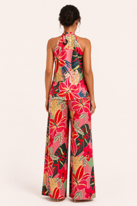 Ensemble pantalon large à imprimé floral pour femmes - Syrie
