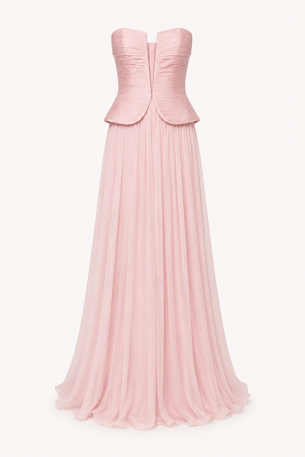 Elegantes langes trägerloses plissiertes Kleid für Frauen - Enice