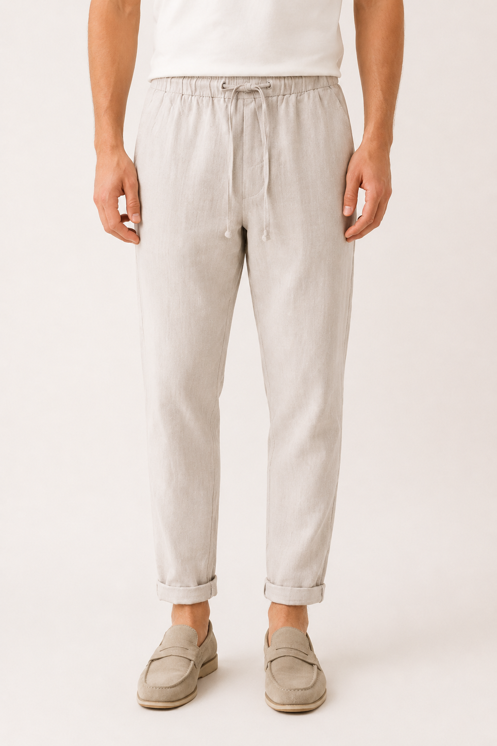 Leinenhose mit Gummibund für Herren - Falk