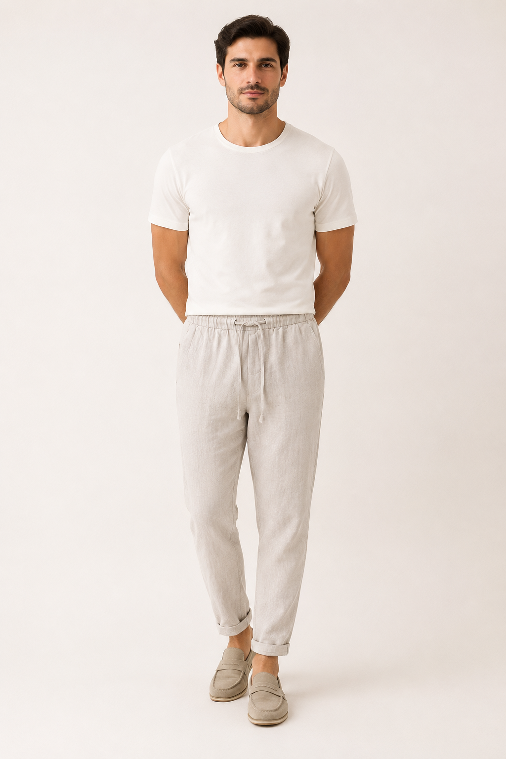 Leinenhose mit Gummibund für Herren - Falk