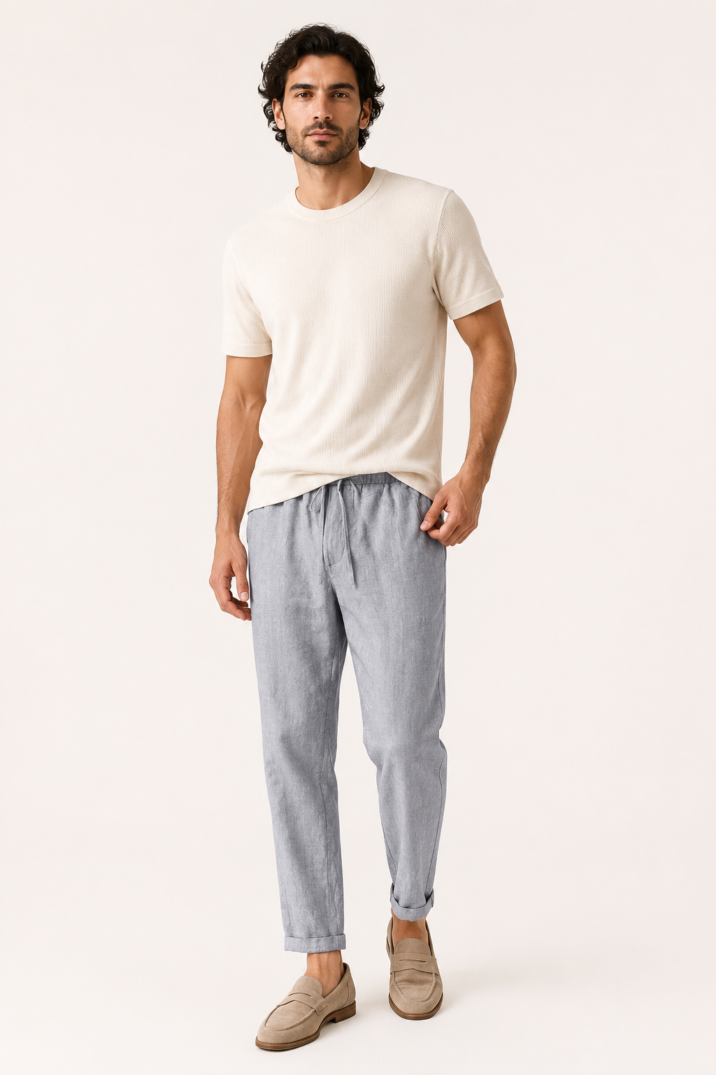 Leinenhose mit Gummibund für Herren - Falk