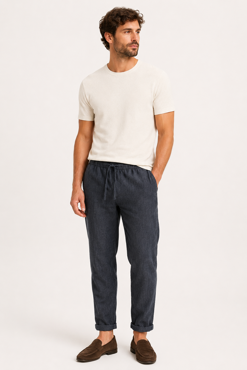 Leinenhose mit Gummibund für Herren - Falk