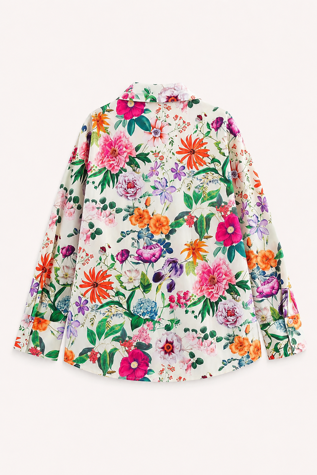Langärmelige Damenbluse mit Blumenmuster - Katrin