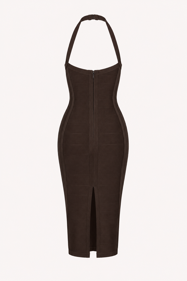 Robe bandage élégante à col licou - Erika